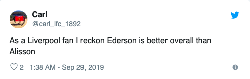 ‘Miles better than De Gea’ and ‘Alisson could never’ – These fans believe City’s Ederson is the best goalkeeper in the league - Bóng Đá