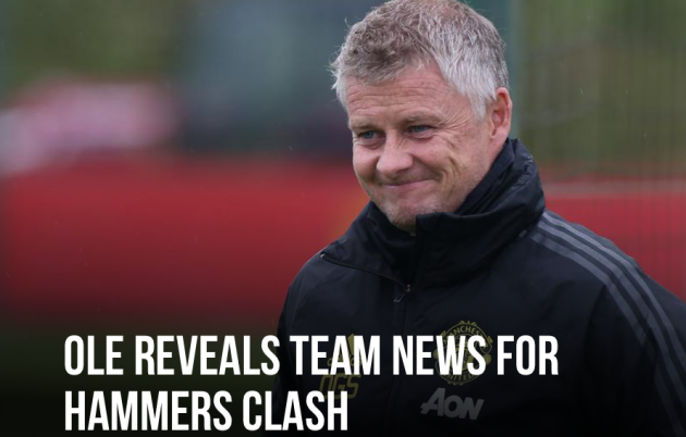 OLE REVEALS TEAM NEWS FOR HAMMERS CLASH - Bóng Đá