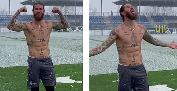 Madrid chìm trong bão tuyết, sân nhà Atletico là một màu trắng xóa - Bóng Đá