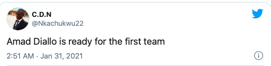 Man United fans claim Amad Diallo is ready for Man United first-team - Bóng Đá