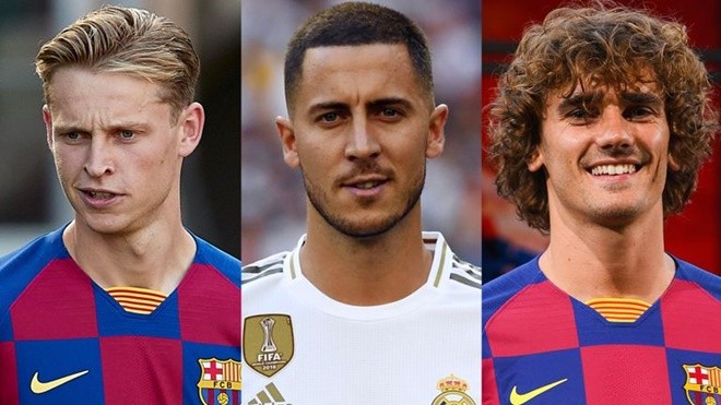 Antoine Griezmann and Eden Hazard arrive in Barcelona and Real Madrid's summer of spending - Bóng Đá