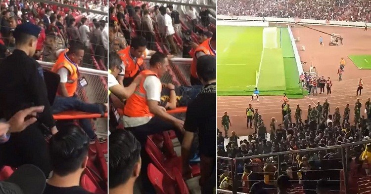 CĐV Indonesia tấn công CĐV Malaysia gây bạo loạn trên sân Bung Karno - Bóng Đá