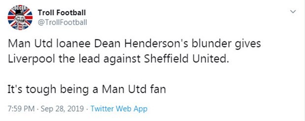 Liverpool ghi bàn, CĐV Man Utd bị đem ra bĩu cợt - Bóng Đá