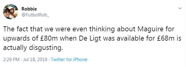 CĐV Man Utd tức điên vì De Ligt rẻ hơn Maguire - Bóng Đá