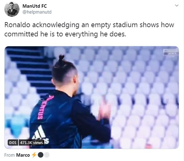 Sân không khán giả, đẳng cấp Ronaldo khiến NHM nể phục  - Bóng Đá