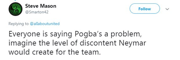 Pogba - Neymar đổi chỗ, CĐV Man Utd phản ứng thế nào? - Bóng Đá