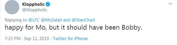 Khó tin, CĐV Liverpool thất vọng vì Salah có giải thưởng  - Bóng Đá