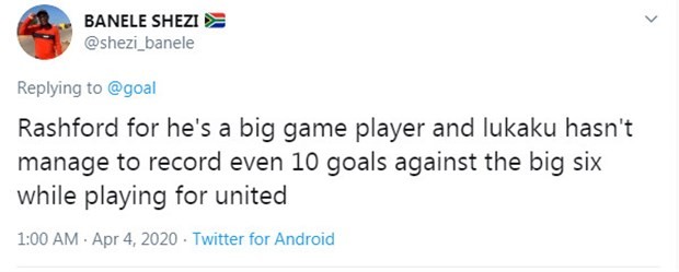 Lukaku - Rashford, các CĐV Man Utd chọn ai? - Bóng Đá