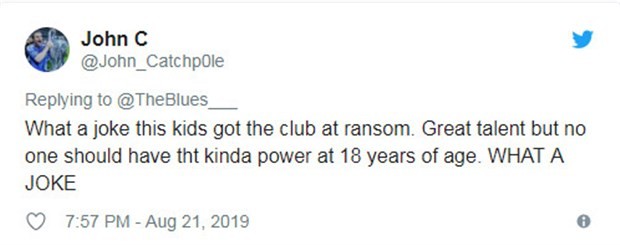 Sao trẻ nhận lương không tưởng, CĐV Chelsea nổi điên - Bóng Đá