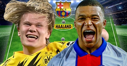 Có Haaland và Mbappe, Barcelona sẽ ra sân với đội hình nào? - Bóng Đá