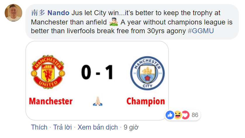 Derby Manchester, fan Man Utd kêu gọi điều không tưởng - Bóng Đá