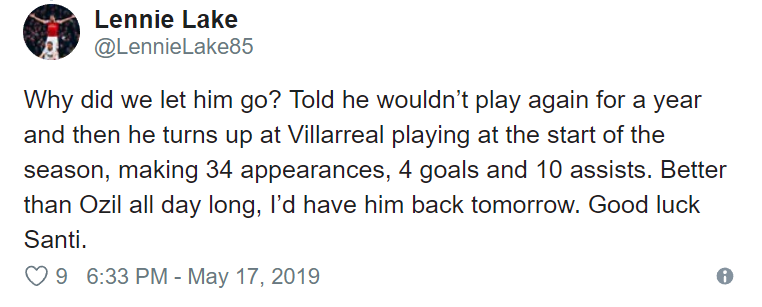 “Better than Ozil” – Arsenal fans react as Santi Cazorla returns to Spain squad - Bóng Đá