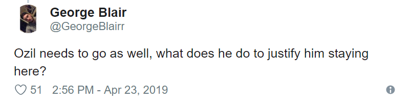 Arsenal fans take to Twitter to call for Ozil to be sold - Bóng Đá