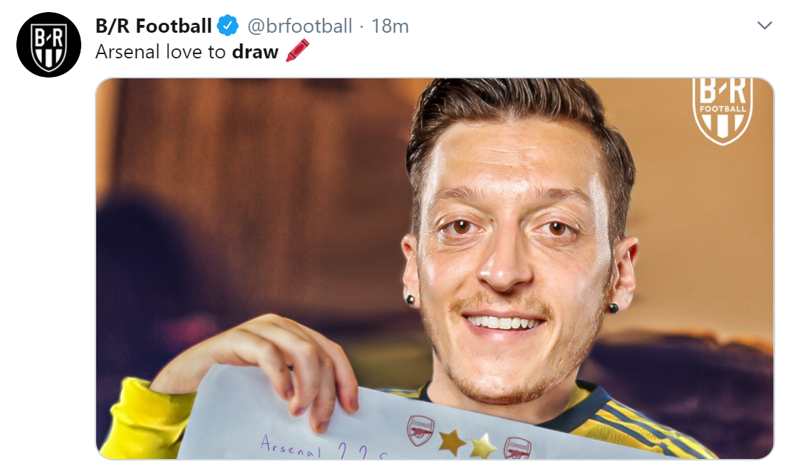 Arsenal hòa thất vọng, B/R Football 