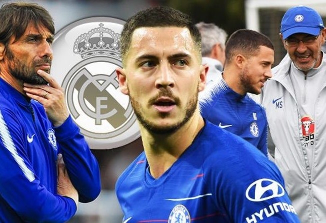 Hazard reveals why he was 'less happy' under Conte & Sarri at Chelsea - Bóng Đá