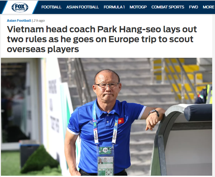 Báo châu Á: Thầy Park chỉ ra 2 nguyên tắc trước khi trao cơ hội cho các sao Việt kiều (Fox Sports Asia) - Bóng Đá