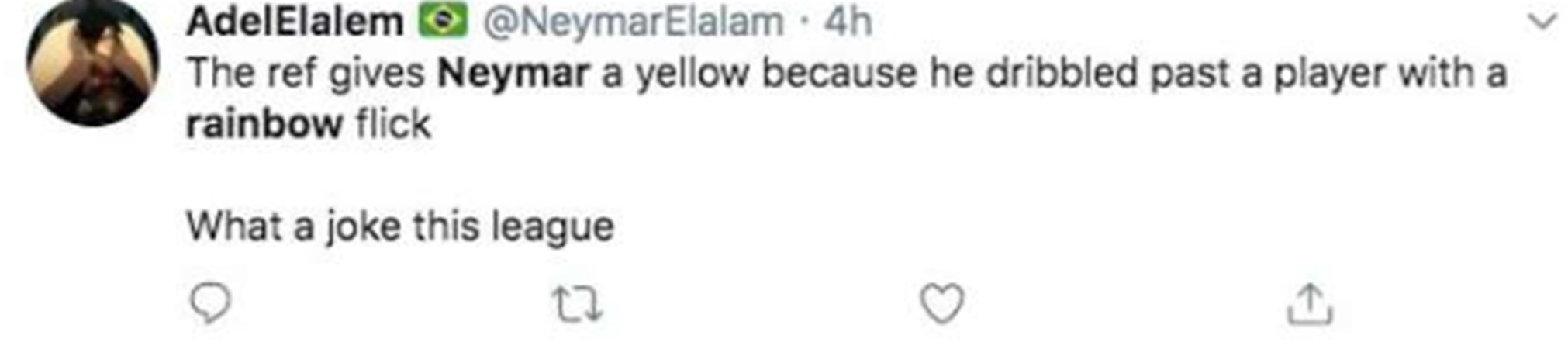 Neymar was booked for attempting a rainbow flick during PSG vs Montpellier - Bóng Đá