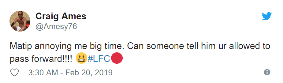 LIVERPOOL FANS SLAM MATIP IN FIRST-HALF V BAYERN - Bóng Đá