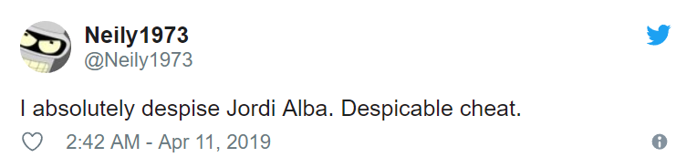 Jordi Alba branded a 'disgrace' by Man Utd fans for what he did at Old Trafford - Bóng Đá