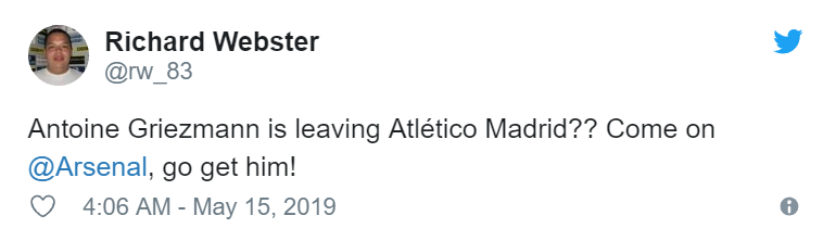 'Go get him' - Arsenal fans react to Antoine Griezmann confirming Atletico Madrid exit - Bóng Đá