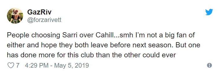 “Get this snake out of my club” – These Chelsea fans pick sides after player dig at Maurizio Sarri - Bóng Đá