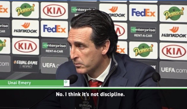 Arsenal nhận 3 thẻ đỏ trong 23 ngày, Emery nói gì? - Bóng Đá
