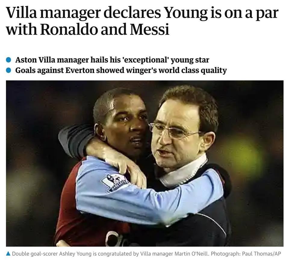 Ashley Young từng được ca ngợi 