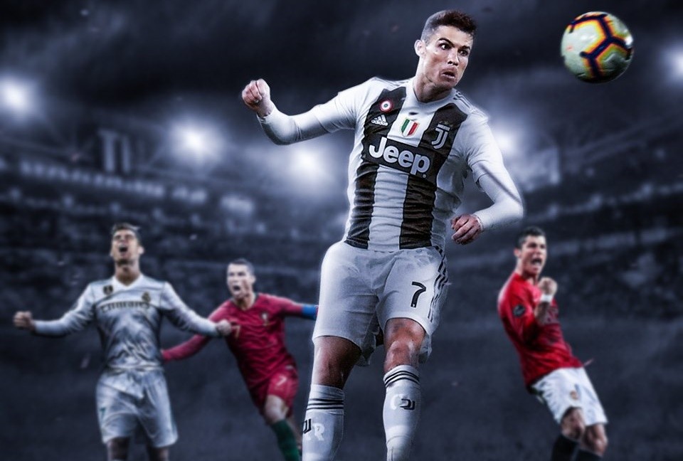 Ronaldo ghi bàn 100 bằng cách đánh đầu - Bóng Đá