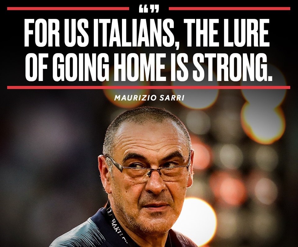 SỐC! Giữa bão tin đồn, Sarri đích thân tuyên bố về Ý - Bóng Đá