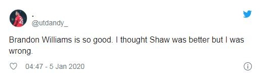 United fans praise Brandon Williams' performance - Bóng Đá