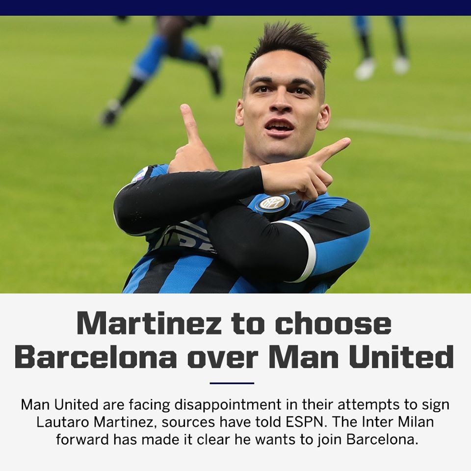 Lautaro Martínez choose barca over man utd - Bóng Đá