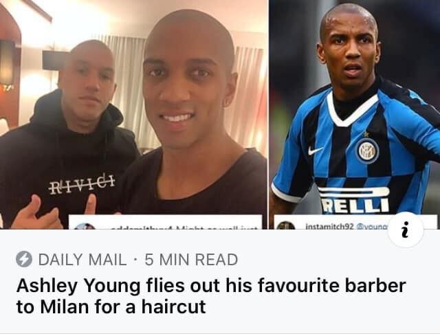 Cắt như không cắt, Ashley Young gây sốt với kiểu đầu 