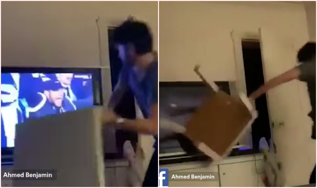 Sốc! Thua đau Man Utd, fan PSG phát điên đập nát tivi trong phòng khách - Bóng Đá