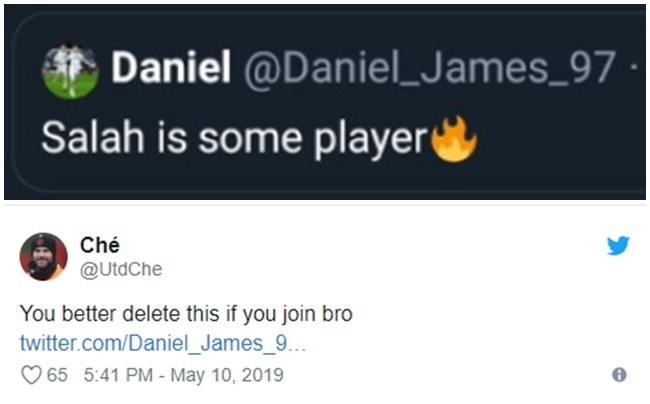 james yêu cầu cđt xóa tweet của salah - Bóng Đá