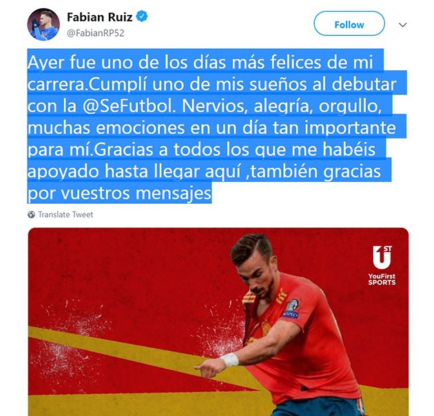 Ra mắt ĐT Tây Ban Nha, sao Napoli nói lời xúc động - Bóng Đá