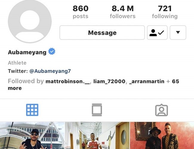 aubameyang xóa avatar instagram - Bóng Đá