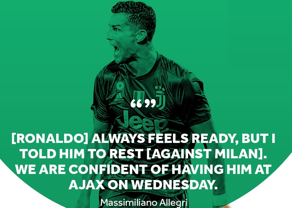 Max Allegri dùng 6 từ để mô tả trạng thái thể lực của Ronaldo - Bóng Đá