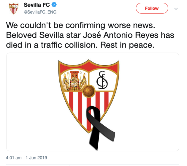 Cả thế giới tiếc thương sự ra đi đột ngột của Antonio Reyes - Bóng Đá