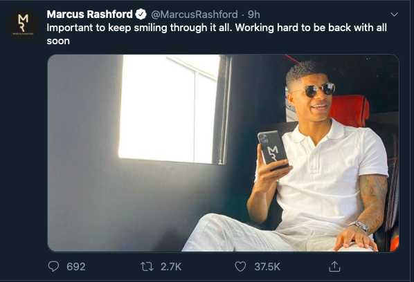 Rashford's reaction when Man Utd signed Fernandes - Bóng Đá