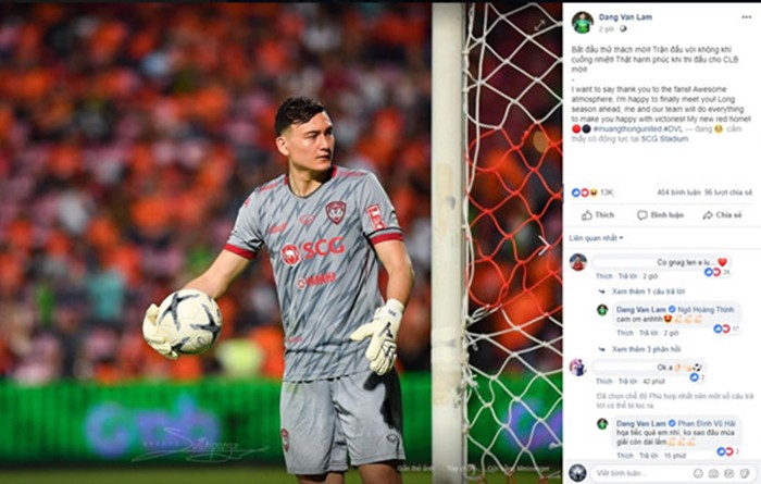 Đặng Văn Lâm gửi thông điệp đến NHM Muangthong sau trận ra mắt tại Thai-League - Bóng Đá