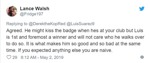 Suarez cạn tình, CĐV Liverpool bênh vực - Bóng Đá