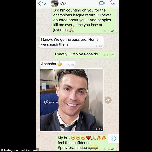 Ronaldo nói với cựu sao M.U trước trận gặp Atletico: 