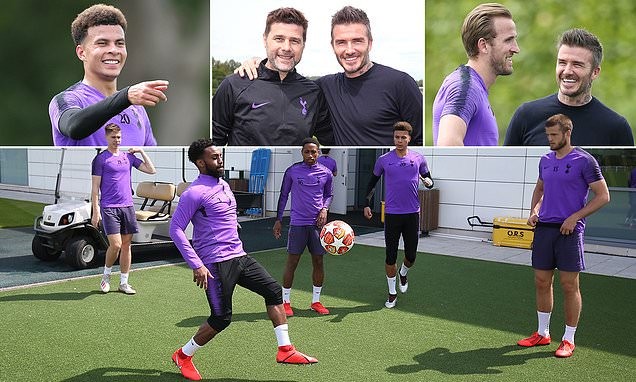 Ảnh Tottenham tập luyện, có Beckham - Bóng Đá