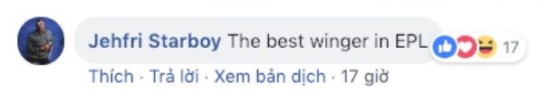 'Anh ta là cầu thủ chạy cánh hay nhất Premier League, tốt hơn Hazard' - Bóng Đá