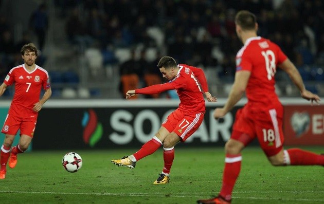 Georgia 0-1 Xứ Wales:  - Bóng Đá