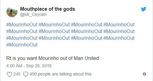 Fan Man Utd cạn lời với HLV Jose Mourinho, kêu gọi Out - Bóng Đá