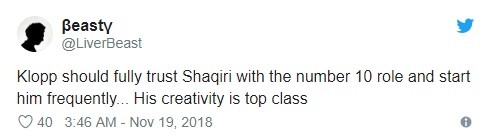 CĐV Liverpool khen Shaqiri vì thắng Bỉ - Bóng Đá