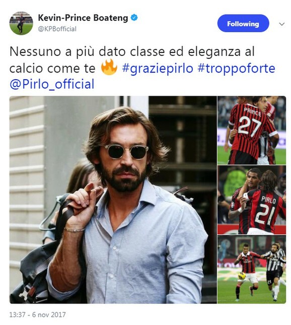 Các sao bóng đá thay nhau tri ân Pirlo - Bóng Đá