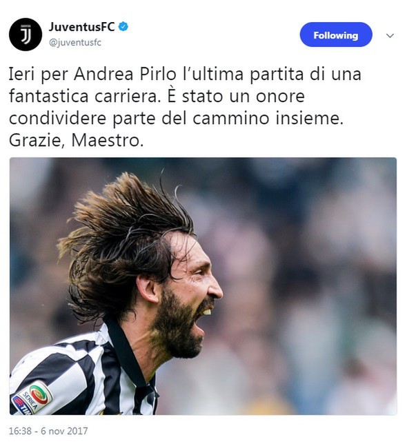 Các sao bóng đá thay nhau tri ân Pirlo - Bóng Đá