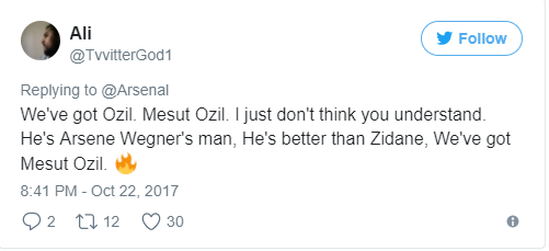 Ozil được CĐV đưa lên mây với màn trình diễn trước Everton - Bóng Đá
